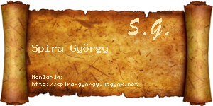 Spira György névjegykártya